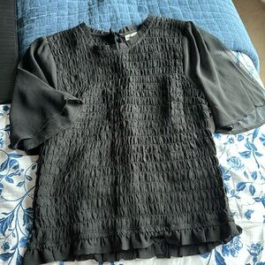 Abercrombie & Fitch Black Ruched Top